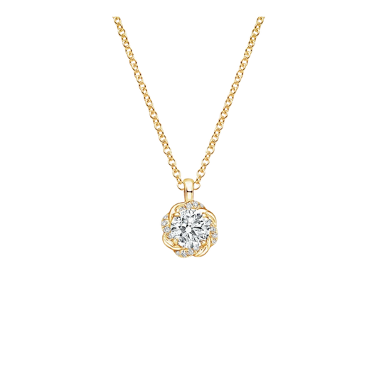1 To 3 CT Oceana Round Cut Lab Grown Diamond Pendant in 10K/14K/18K Gold | Pooja Diamond | IGI Certified Lab Diamond