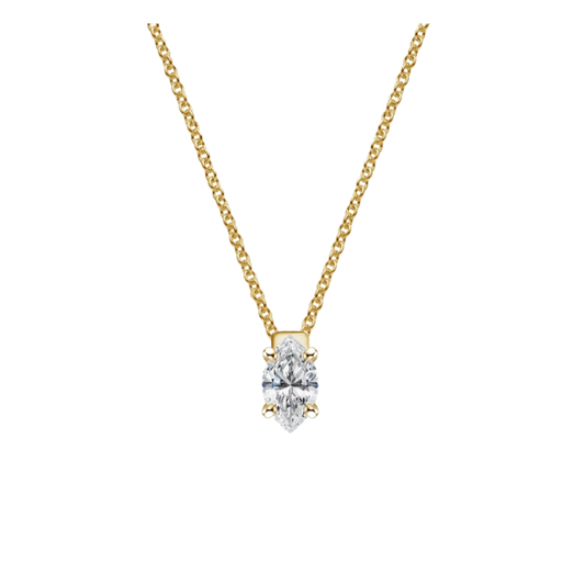 1 To 3 CT Floating Solitaire Marquise Cut Lab Grown Diamond Pendant in 10K/14K/18K Gold | Pooja Diamond | IGI Certified Lab Diamond