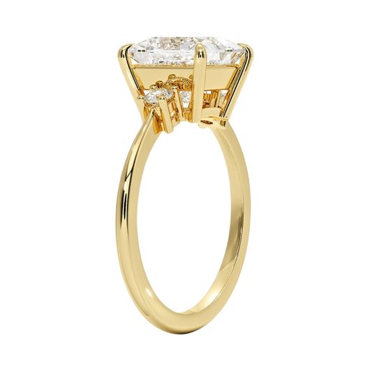 1 TO 5 CT Petite Selene Princess Cut Three Stone Lab-Grown Diamond Ring in 10K/14K/18K Gold | Pooja Diamond | IGI Certified Lab Diamond