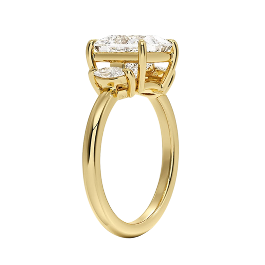 1 To 5 Ct Sasha Princess Cut Three Stone Marquise Lab-Grown Diamond Ring in 10K/14K/18K Gold | Pooja Diamond | IGI Certified Lab Diamond