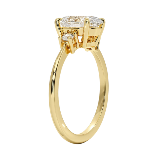 1 TO 5 CT Petite Selene Oval Cut Three Stone Lab-Grown Diamond Ring in 10K/14K/18K Gold | Pooja Diamond | IGI Certified Lab Diamond