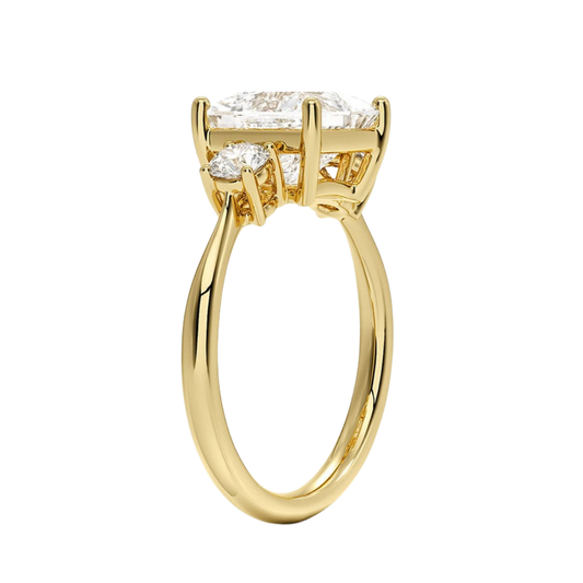 1 TO 5 CT Selene Three Stone Princess Cut Lab-Grown Diamond Ring in 10K/14K/18K Gold | Pooja Diamond | IGI Certified Lab Diamond