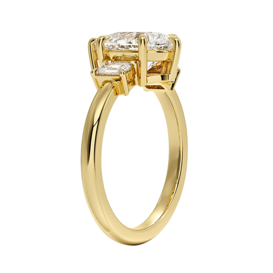 1 To 5 Ct Petite Rhiannon Pear Cut Three Stone Lab-Grown Diamond Ring in 10K/14K/18K Gold | Pooja Diamond | IGI Certified Lab Diamond