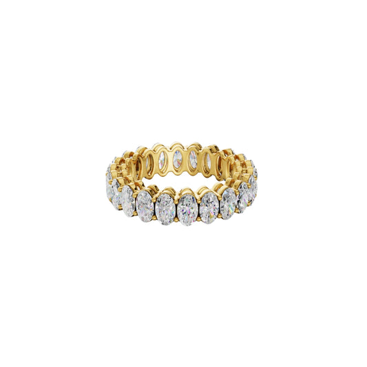 Oval Cut Lab Grown Diamond Eternity Wedding Band