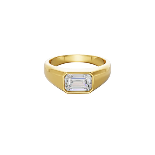 Men’s Emerald Cut Lab Grown Diamond Ring