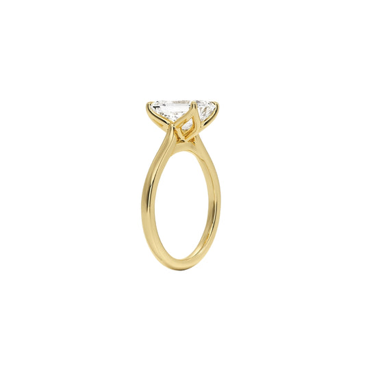 2 To 5 CT Emerald Cut Lab Grown Diamond Solitaire Ring in Gold | Classic Ethical Engagement Ring – Pooja Diamond