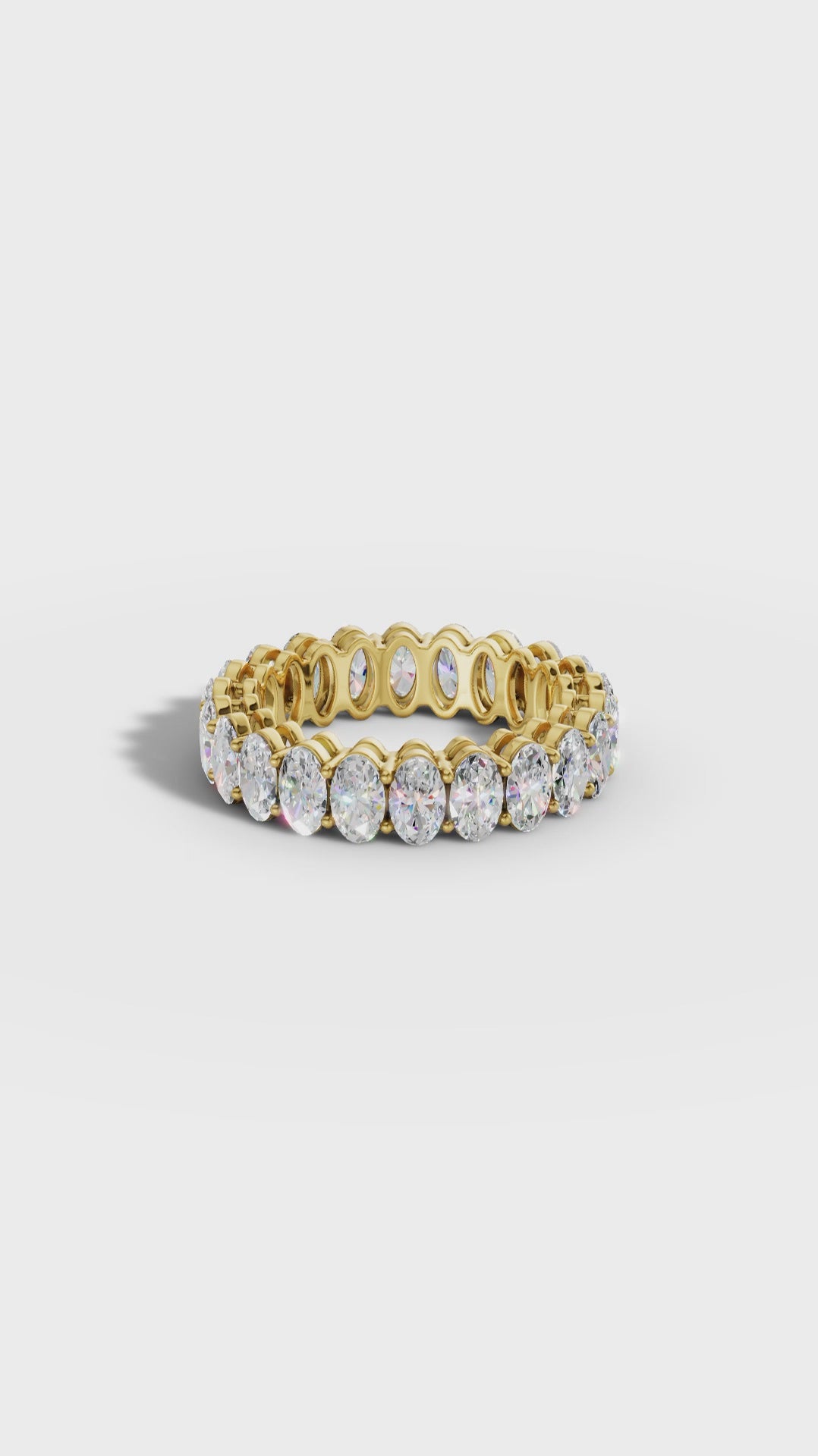 Oval Cut Lab Grown Diamond Eternity Wedding Band