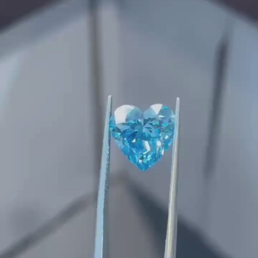1 To 5 CT Blue Heart Shape Lab Grown Diamond | Fancy Blue Heart Cut CVD Diamond – Pooja Diamond