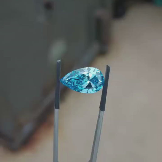 1 To 5 Carat Blue Pear Shape Lab Grown Diamond | Fancy Blue Pear Cut CVD Diamond – Pooja Diamond