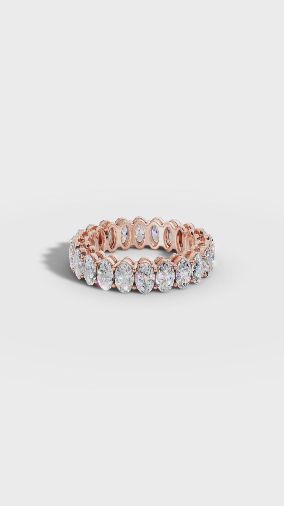Oval Cut Lab Grown Diamond Eternity Wedding Band