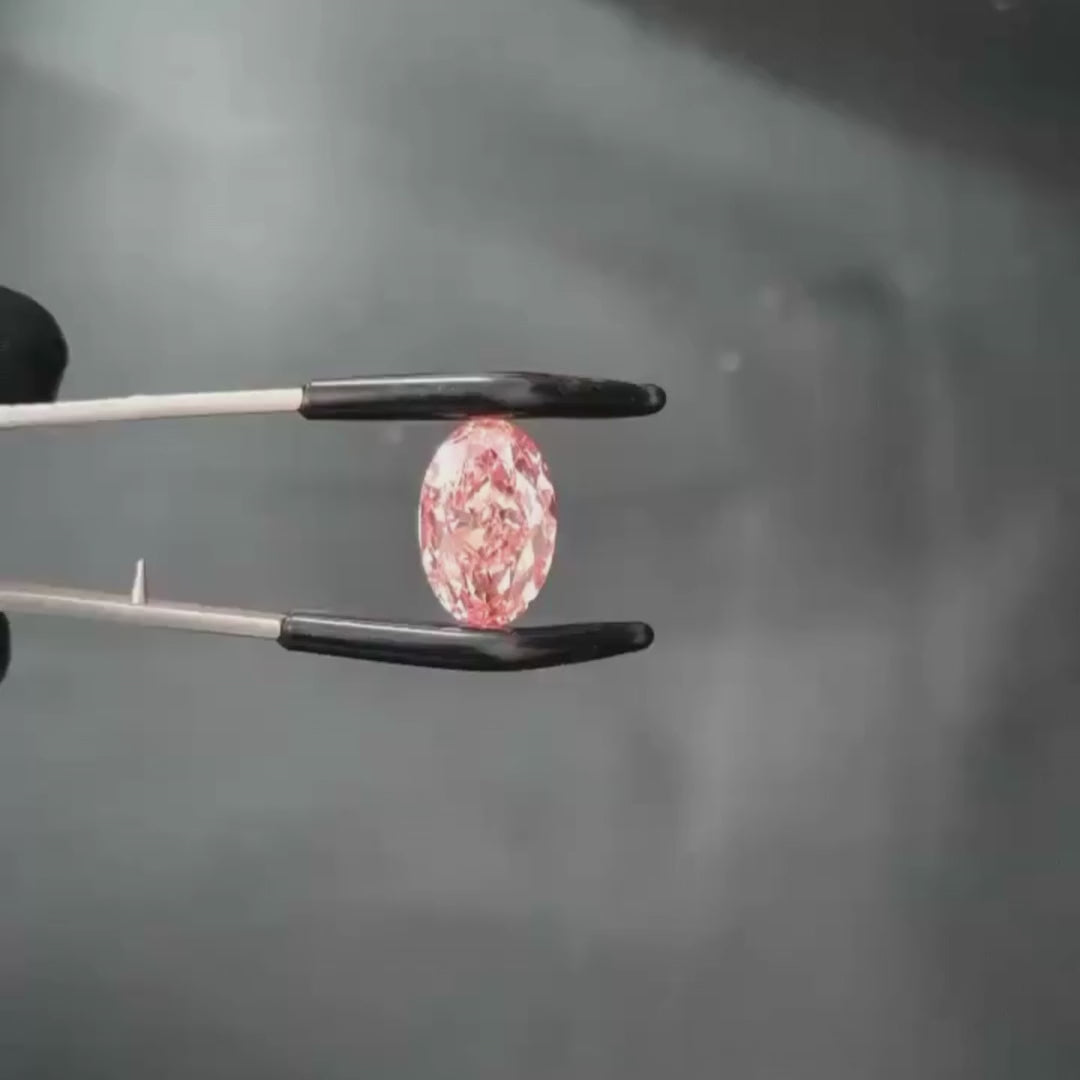1 To 5 CT Pink Oval Shape Lab Grown Diamond | Fancy Pink Oval Cut CVD Diamond – Pooja Diamond