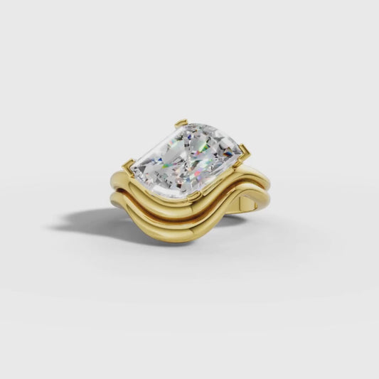 2 To 5 CT Leaf Inspired Lab Grown Diamond Ring in Gold | Modern Statement Diamond Ring – Pooja Diamond