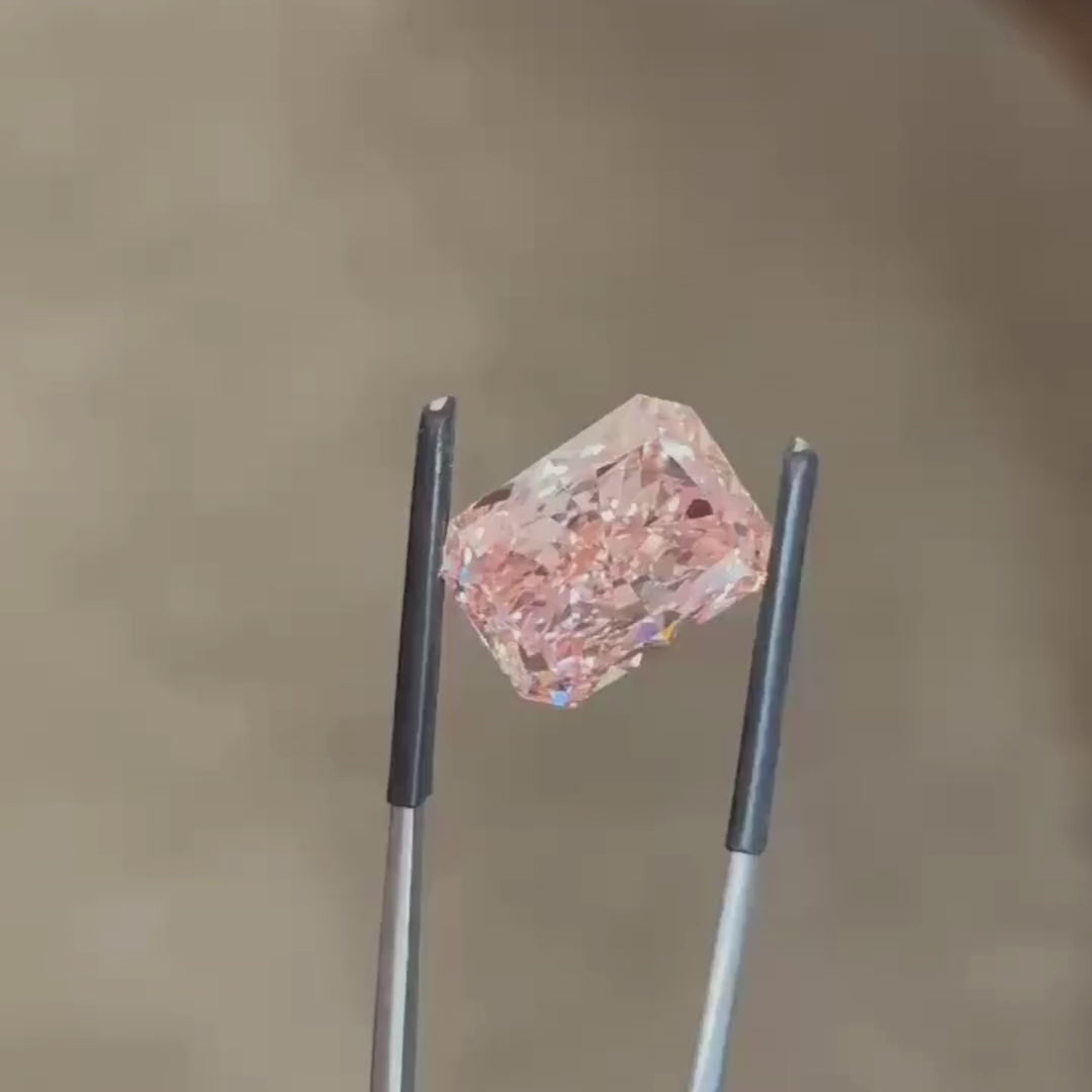 1 To 5 Ct Pink Radiant Shape Lab Grown Diamond | Fancy Pink CVD Diamond – Pooja Diamond