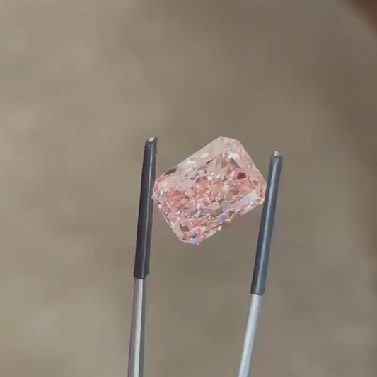 1 To 5 Ct Pink Radiant Shape Lab Grown Diamond | Fancy Pink CVD Diamond – Pooja Diamond