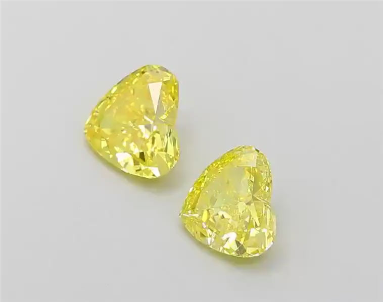 Heart Yellow Colour VVS/Vs Lab Grown Diamond, IGI Certified Eco Friendly Loose Diamond, CVD Diamond Engagement Ring For Customized Gift