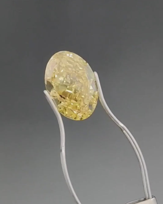 1 To 5 CT Yellow Oval Shape Lab Grown Diamond | Fancy Yellow Oval Cut CVD Diamond – Pooja Diamond