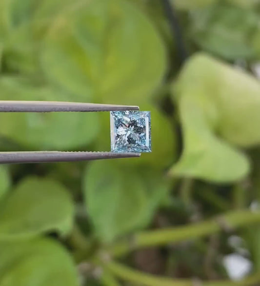 Princess Cut Blue Colour VVS/Vs Lab Grown Diamond, IGI Certified Eco Friendly Loose Diamond, CVD Diamond Engagement Ring For Customized Gift