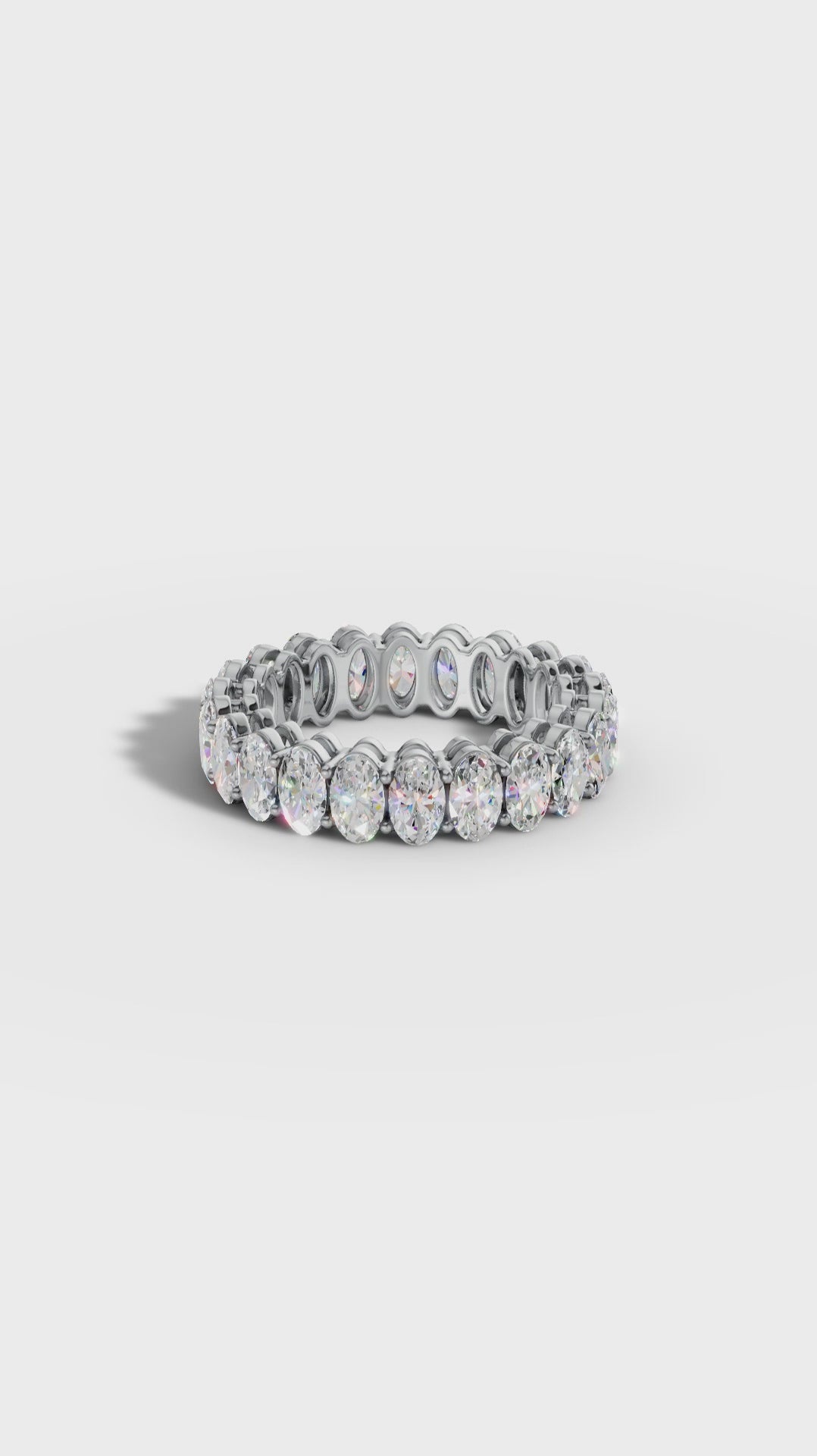 Oval Cut Lab Grown Diamond Eternity Wedding Band