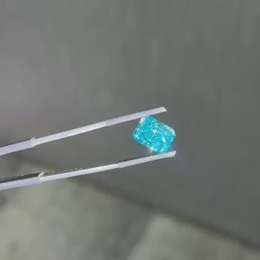 1 To 5 Ct Vivid Blue Radiant Shape Lab Grown Diamond | Fancy Vivid Blue CVD Diamond – Pooja Diamond