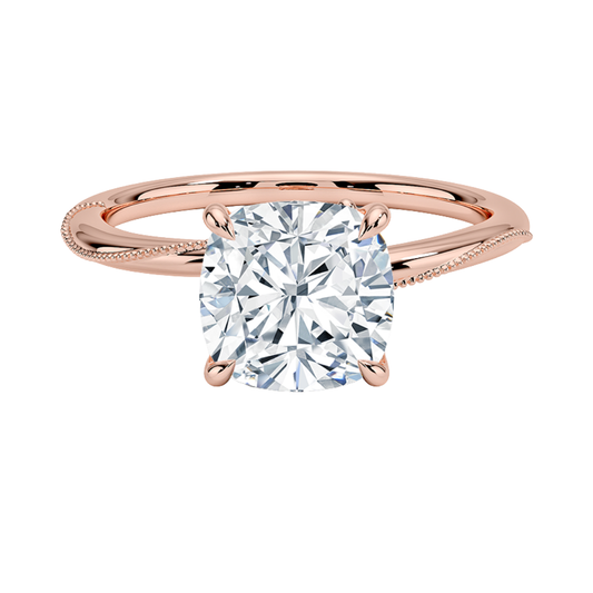 1 TO 5 CT Lab Grown Cushion Cut Diamond Ring in 10K/14K/18K Gold | Pooja Diamonds |IGI Certified Lab Diamond