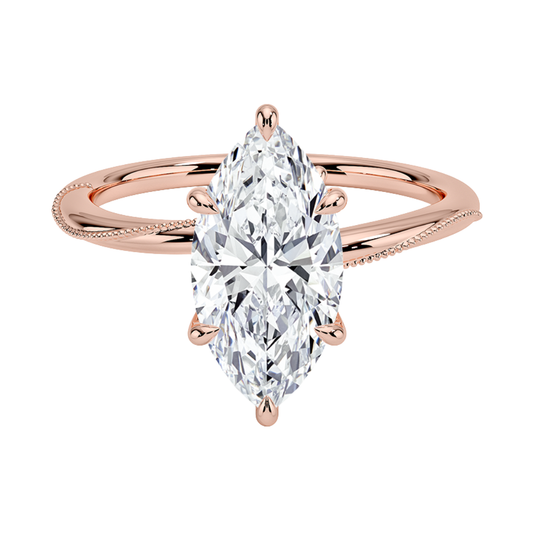 1 TO 5 CT Lab Grown Marquise Cut Diamond Ring in 10K/14K/18K Gold | Pooja Diamonds |IGI Certified Lab Diamond
