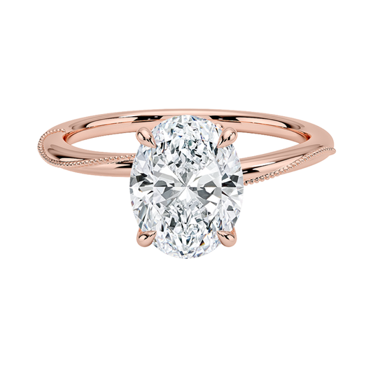 1 TO 5 CT Lab Grown Oval Cut Diamond Ring in 10K/14K/18K Gold | Pooja Diamonds |IGI Certified Lab Diamond