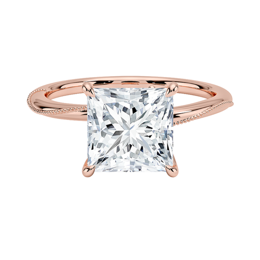 1 TO 5 CT Lab Grown Princess Cut Diamond Ring in 10K/14K/18K Gold | Pooja Diamonds |IGI Certified Lab Diamond