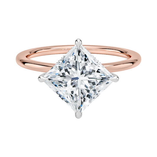1 TO 5 CT Classic Princess Cut Lab Grown Diamond Ring – Ethical Luxury in 10K/14K/18K Gold |IGI Certified Lab Diamond