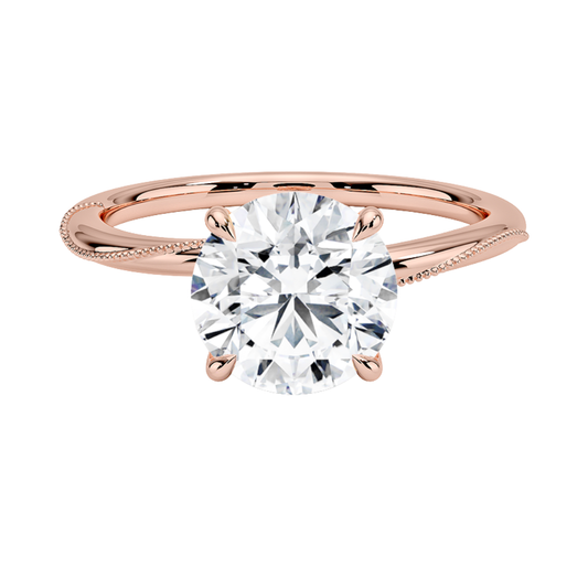 1 TO 5 CT Lab Grown Round Cut Diamond Ring in 10K/14K/18K Gold | Pooja Diamonds |IGI Certified Lab Diamond