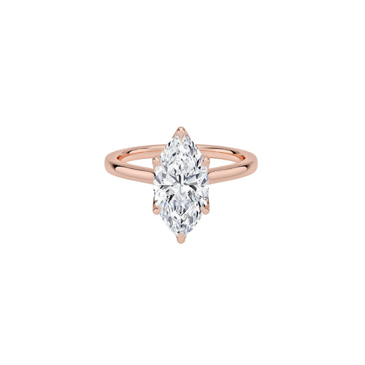 2 To 5 CT Marquise Shape Lab Grown Diamond Solitaire Ring in Gold | Ethical Engagement Ring – Pooja Diamond