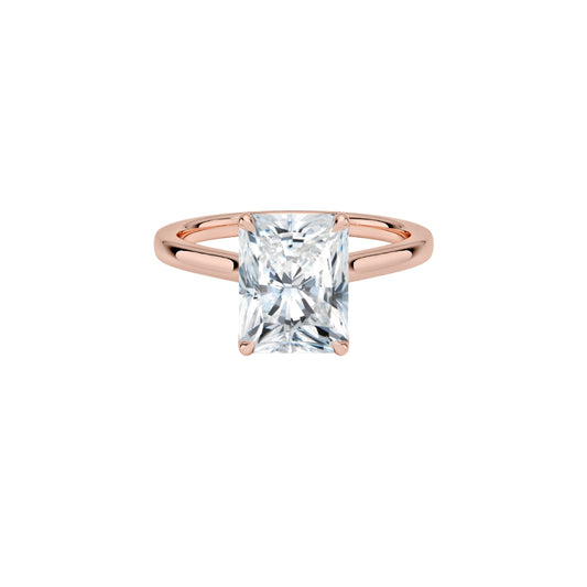 2 To 5 CT Radiant Cut Lab Grown Diamond Solitaire Ring in Gold | Modern Ethical Engagement Ring – Pooja Diamond