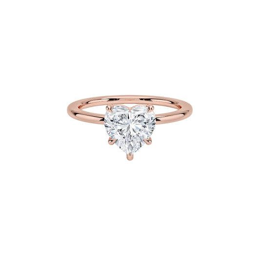 2 To 5 CT Heart Shape Lab Grown Diamond Solitaire Ring in Gold | Romantic Ethical Engagement Ring – Pooja Diamond