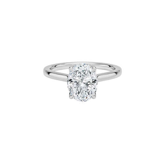 2 To 5 CT Oval Shape Lab Grown Diamond Solitaire Ring in Gold | Ethical Engagement Ring – Pooja Diamond