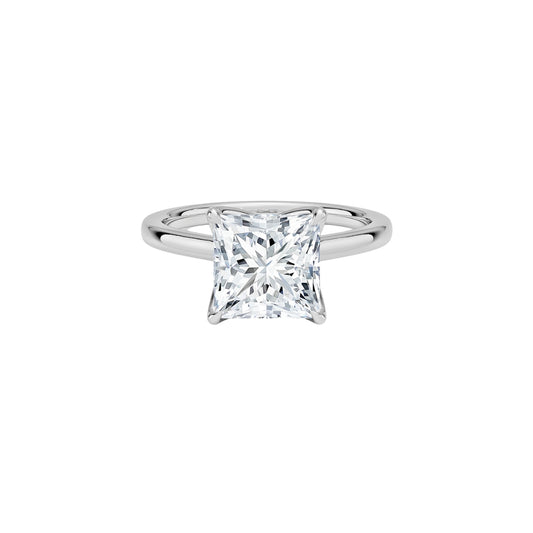 2 To 5 CT Princess Cut Lab Grown Diamond Solitaire Ring in Gold | Modern Ethical Engagement Ring – Pooja Diamond