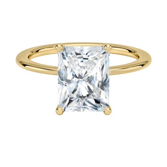 1 TO 5 CT Lab Grown Radiant Cut Diamond Solitaire Ring in 10K/14K/18K Gold | Pooja Diamonds| IGI Certified Lab Diamond