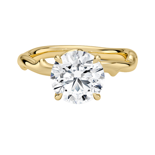 1 TO 5 CT Luxury Lab Grown Round Cut Rose Thorn Hidden Accent Diamond Ring with Pave Basket in 10K/14K/18K Gold | Pooja Diamond | IGI Certified Lab Diamond