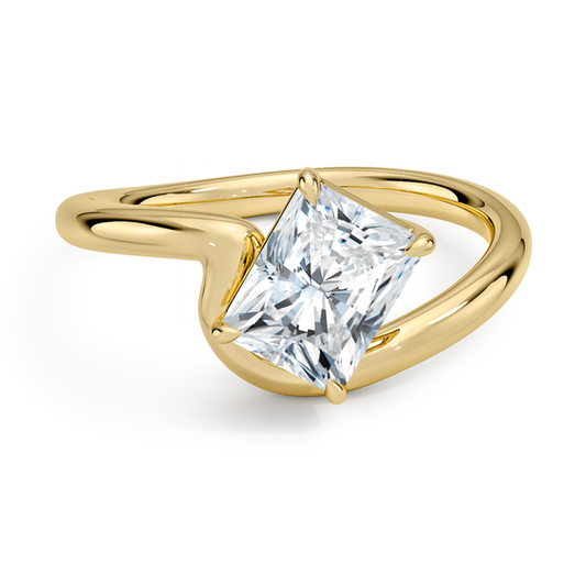 1 TO 5 CT Lab Grown Radiant Cut Diamond Aire Solitaire Ring in 10K/14K/18K Gold | Pooja Diamonds|IGI Certified Lab Diamond