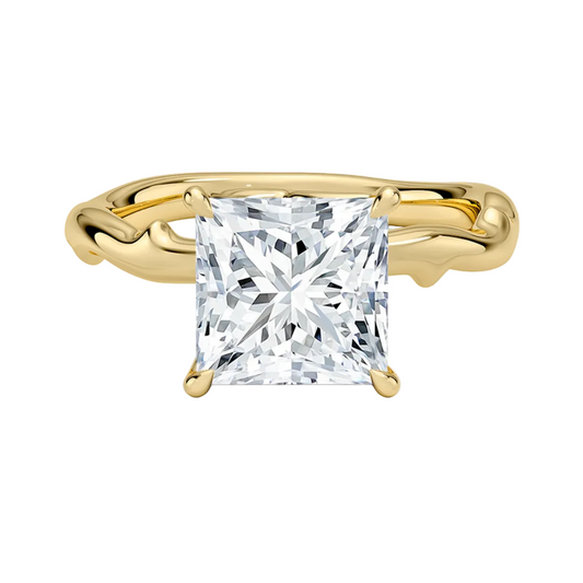 1 To 5 Ct Lab Grown Princess Cut Diamond Rose Thorn Solitaire Ring in 10K/14K/18K Gold | Pooja Diamond | IGI Certified Lab Diamond