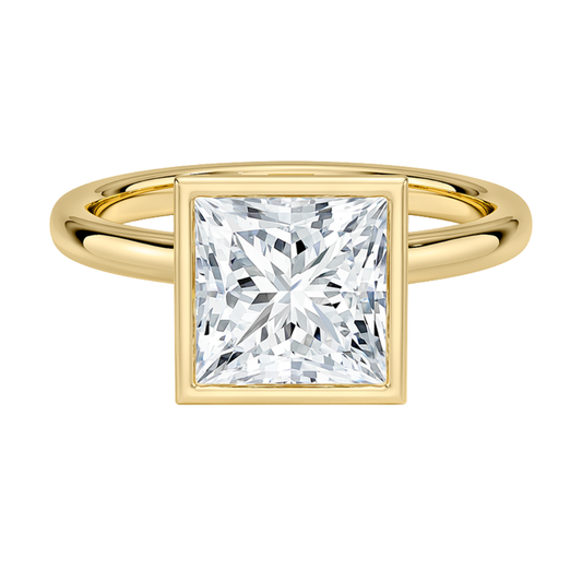 1 To 5 Ct Sylvie Perfect Fit Bezel Princess Cut Lab Grown Diamond Solitaire Ring | Pooja Diamond | IGI Certified Lab Diamond