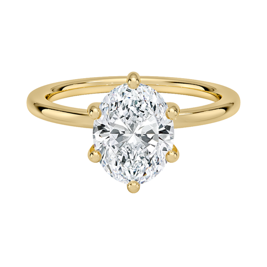 1 To 5 Ct Sydney Perfect Fit Hidden Halo Six-Prong Oval Cut Lab Grown Diamond Ring | Pooja Diamond | IGI Certified Lab Diamond