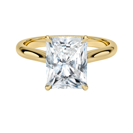 1 TO 5 CT Lab Grown Radiant Cut Diamond Solitaire Ring in 10K/14K/18K Gold with Hidden Halo | Luxury Engagement Ring – Pooja Diamond |IGI Certified Lab Diamond