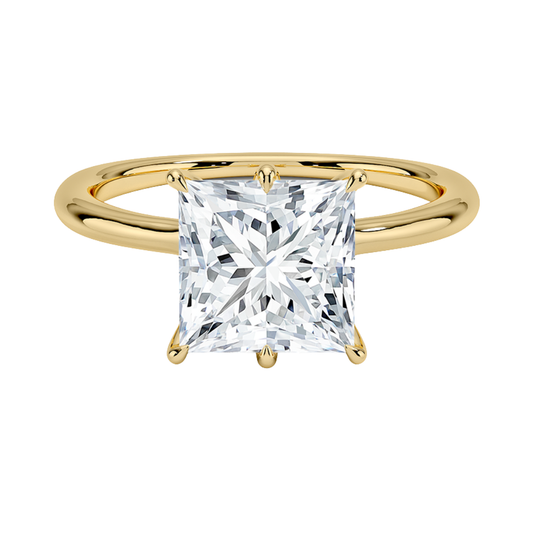 1 TO 5 CT Lab Grown Princess Cut Diamond Freesia Six-Prong Solitaire Ring in 10K/14K/18K Gold | Pooja Diamond | IGI Certified Lab Diamond