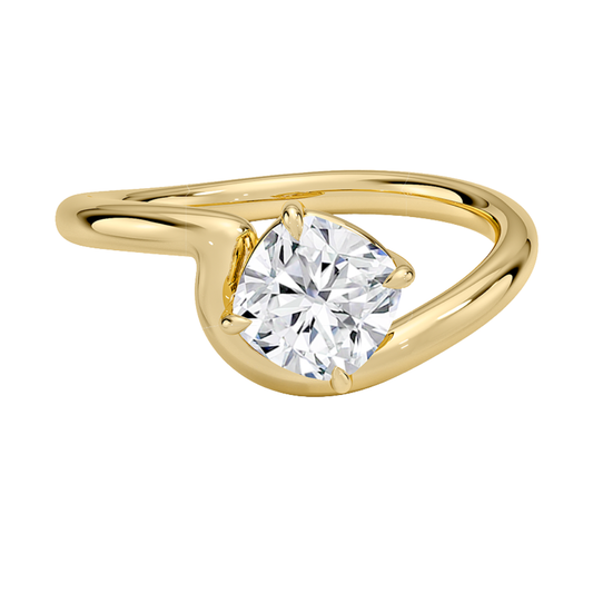 1 TO 5 CT Lab Grown Cushion Cut Diamond Aire Solitaire Ring in 10K/14K/18K Gold | Pooja Diamonds|IGI Certified Lab Diamond