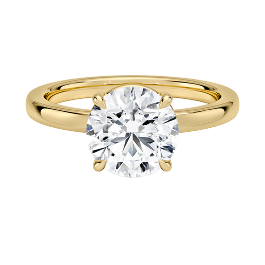 1 TO 5 CT Lab Grown Round Cut Diamond Solitaire Ring in 10K/14K/18K Gold | Classic Basket Setting – Pooja Diamond | IGI Certified Lab Diamond