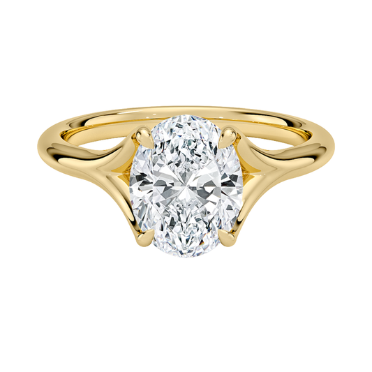 1 TO 5 CT Classic Lab Grown Oval Cut Diamond Reverie Solitaire Ring in 10K/14K/18K Gold | Pooja Diamond | IGI Certified Lab Diamond