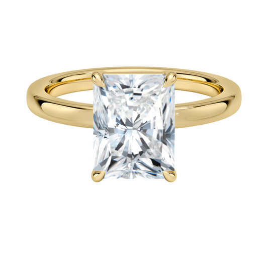 1 TO 5 CT Lab Grown Radiant Cut Diamond Solitaire Ring in 10K/14K/18K Gold | Classic Basket Setting – Pooja Diamond | IGI Certified Lab Diamond