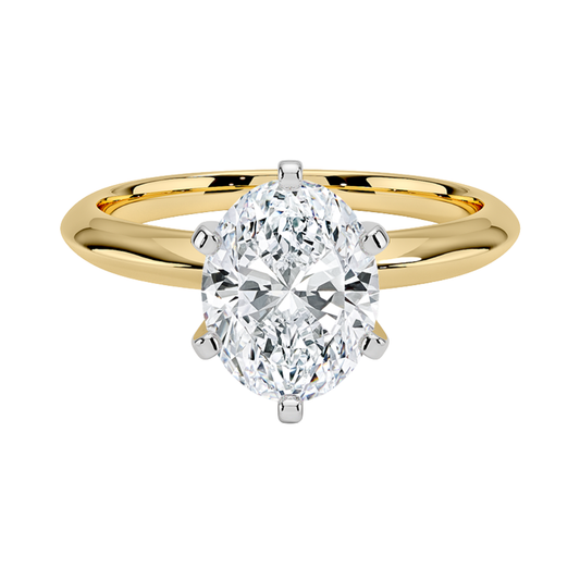 1 TO 5 CT Lab Grown Oval Shape Diamond Solitaire Ring in 10K/14K/18K Gold | Romantic Engagement Ring – Pooja Diamond | IGI Certified Lab Diamond
