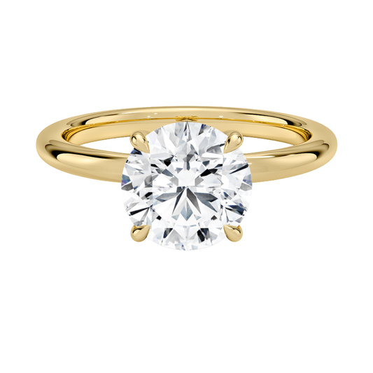 1 To 5 CT Lab Grown Round Cut Diamond Manon Solitaire Ring in 10K/14K/18K Gold | Pooja Diamond | IGI Certified Lab Diamond