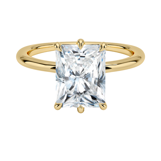 1 TO 5 CT Lab Grown Radiant Cut Diamond Freesia Six-Prong Solitaire Ring in 10K/14K/18K Gold | Pooja Diamond | IGI Certified Lab Diamond