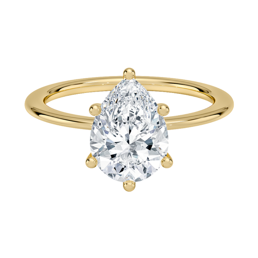 1 TO 5 CT Lab Grown Pear Cut Diamond Solitaire Ring in 10K/14K/18K Gold | Pooja Diamonds| IGI Certified Lab Diamond